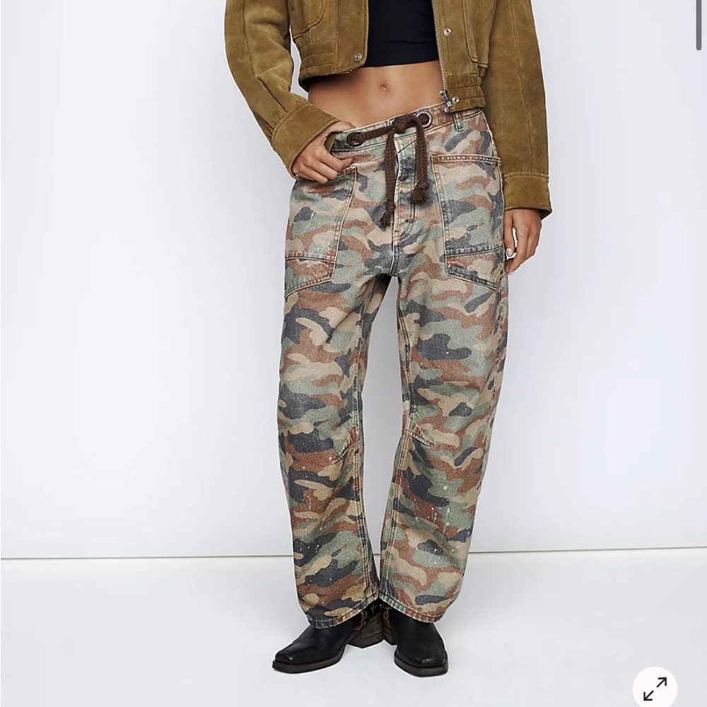 We the Free Camo Moxie Barrel Jeans